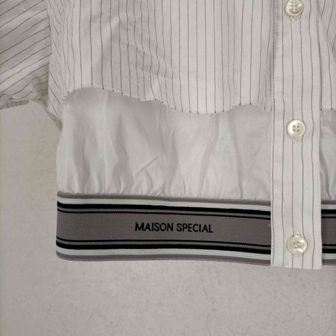 メゾンスペシャル MAISON SPECIAL ジャガードゴムダブルレイヤードシャツ レディース FREE