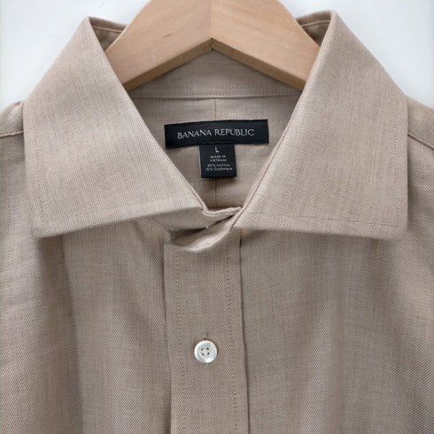 バナナリパブリック BANANA REPUBLIC COTTON-CASHMERE DRESS SHIRT メンズ import:L