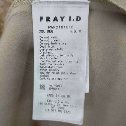 フレイアイディー FRAY I.D キカフラワードレス レディース 0