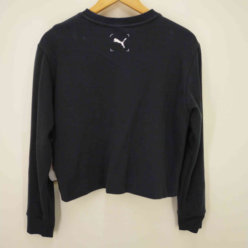 プーマ PUMA 短丈デザインクルーネックトレーナー レディース L