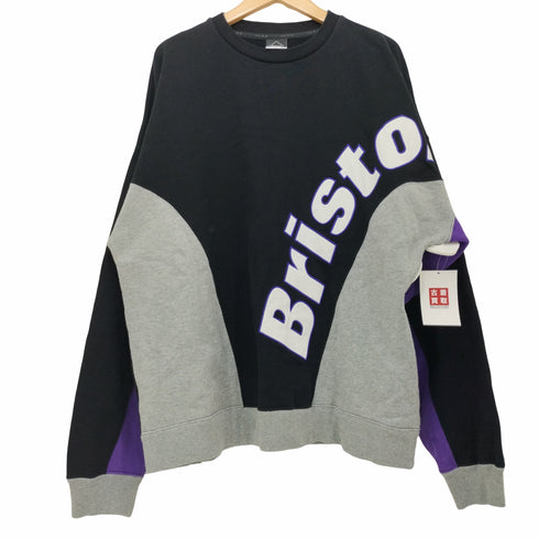 エフシーレアルブリストル / エフシーアールビー F.C.Real Bristol/ F.C.R.B. 2023AW BIG LOGO PANELED CREWNECK SWEAT メンズ JPN:L