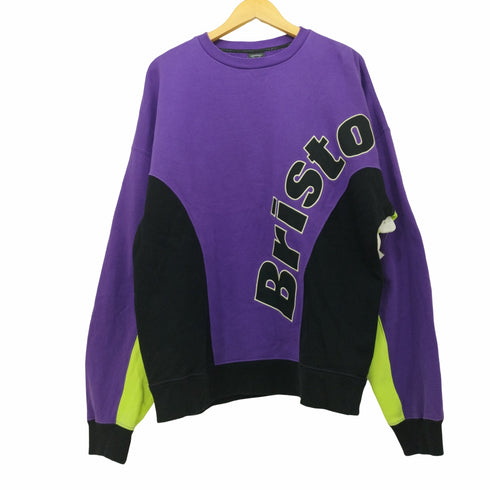 エフシーレアルブリストル / エフシーアールビー F.C.Real Bristol/ F.C.R.B. 2023AW BIG LOGO PANELED CREWNECK SWEAT メンズ JPN:L