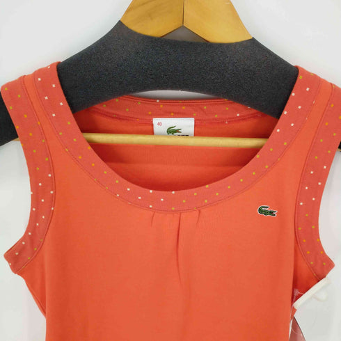 ラコステ LACOSTE ドットラインタンクトップ ワンポイント レディース EUR:40