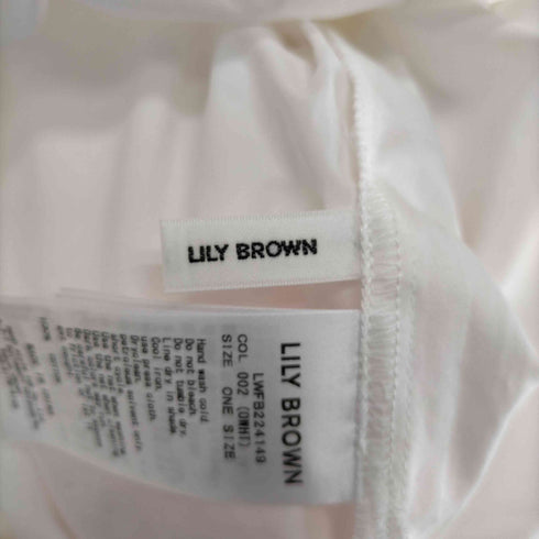 リリーブラウン Lily Brown ウエストタックスリーブレスシャツ レディース FREE