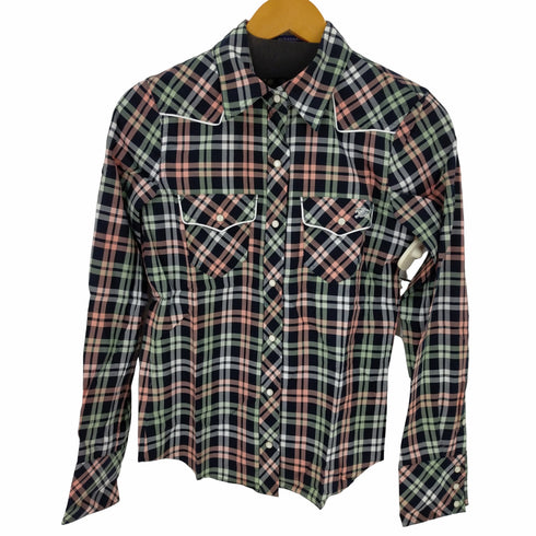 バーバリーロンドンブルーレーベル BURBERRY LONDON BLUE LABEL ウエスタンチェックシャツ レディース EUR:38