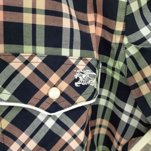 バーバリーロンドンブルーレーベル BURBERRY LONDON BLUE LABEL ウエスタンチェックシャツ レディース EUR:38