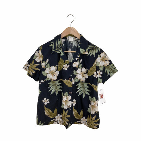 フメイ KYS ハワイ製 花柄 アロハシャツ レディース JPN:M