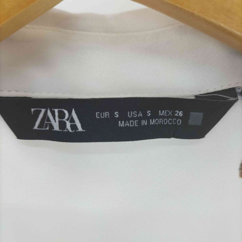 ザラ ZARA ゼブラ アニマル柄 サテン L/S シャツ レディース import:S