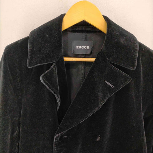 ズッカ ZUCCa 00s ベロア地ダブルチェスターコート レディース JPN:M