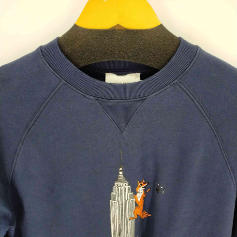 メゾンキツネ maison kitsune オリー エンパイア フォックス クラシック スウェットシャツ メンズ S