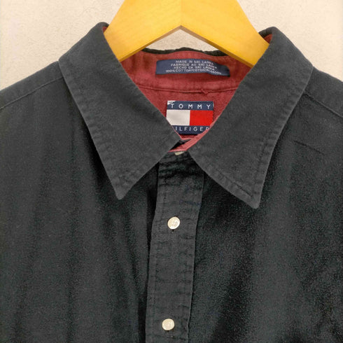 トミーヒルフィガー TOMMY HILFIGER 90s ロゴ刺繍長袖シャツ メンズ