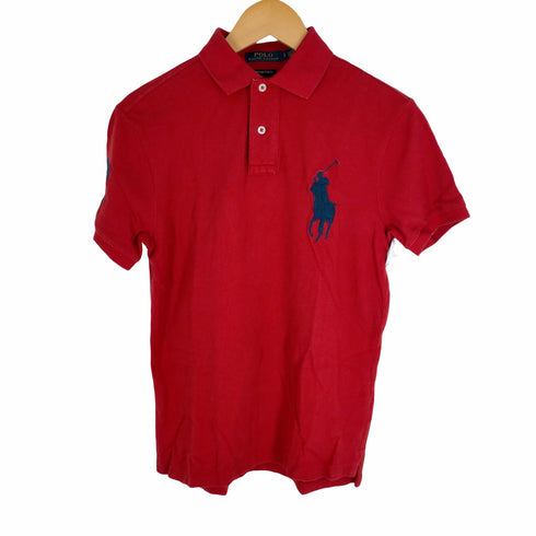 ポロラルフローレン POLO RALPH LAUREN CUSTOM SLIM FIT ビックポニー刺しゅう 鹿の子ポロシャツ メンズ JPN:S