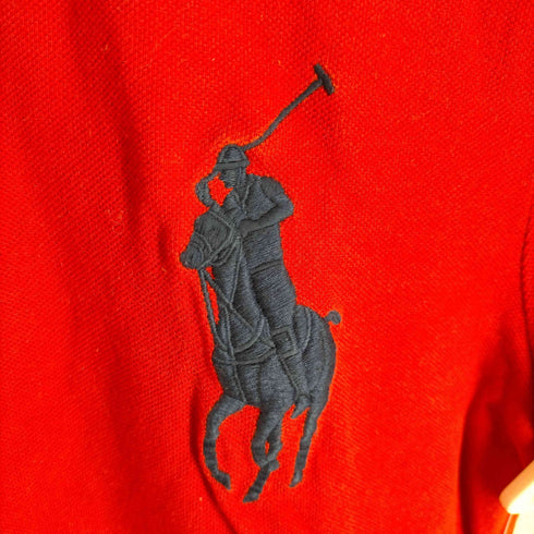 ポロラルフローレン POLO RALPH LAUREN CUSTOM SLIM FIT ビックポニー刺しゅう 鹿の子ポロシャツ メンズ JPN:S