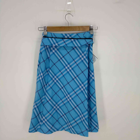バーバリーブルーレーベル BURBERRY BLUE LABEL チェックフレアスカート ベルト付き レディース DE:38