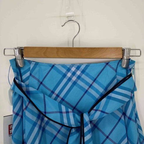 バーバリーブルーレーベル BURBERRY BLUE LABEL チェックフレアスカート ベルト付き レディース DE:38