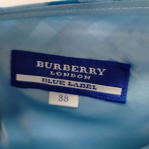 バーバリーブルーレーベル BURBERRY BLUE LABEL チェックフレアスカート ベルト付き レディース DE:38