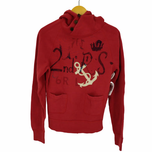 ポロバイラルフローレン Polo by RALPH LAUREN プルオーバーパーカー ヘンリーネック 加工 メンズ S