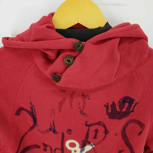 ポロバイラルフローレン Polo by RALPH LAUREN プルオーバーパーカー ヘンリーネック 加工 メンズ S