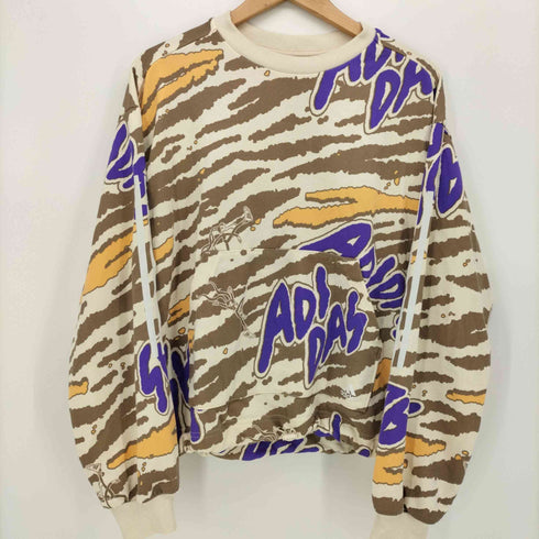 アディダス adidas 22SS W APXJ WONDER WHITE クルースウェット & ショーツ セットアップ レディース トップスL:ボトムS