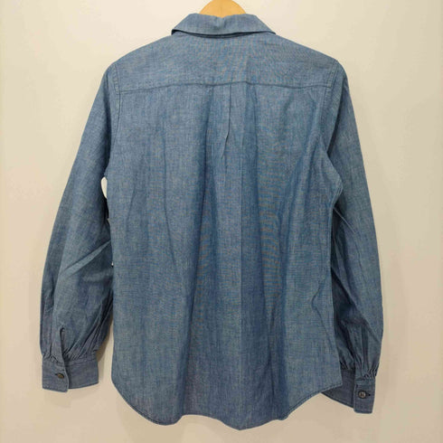 コムデギャルソンコムデギャルソン COMME des GARCONS COMME des GARCONS 2011AW ギャザースリーブ ラウンドカラー シャンブレーシャツ レディース JPN:S