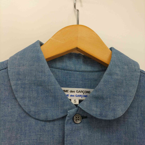 コムデギャルソンコムデギャルソン COMME des GARCONS COMME des GARCONS 2011AW ギャザースリーブ ラウンドカラー シャンブレーシャツ レディース JPN:S