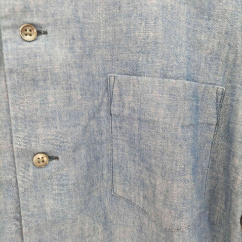 コムデギャルソンコムデギャルソン COMME des GARCONS COMME des GARCONS 2011AW ギャザースリーブ ラウンドカラー シャンブレーシャツ レディース JPN:S