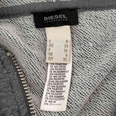 ディーゼル DIESEL ロゴ ジップアップフーディー レディース JPN:M