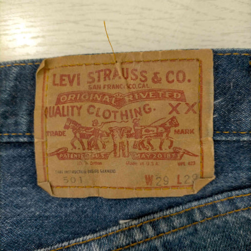リーバイス Levis USA製 ボタン裏6刻印 79年1月製 501 66後期 赤耳 デニムパンツ メンズ 29inch