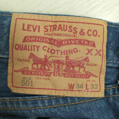 リーバイスヴィンテージクロージング Levis Vintage Clothing 1966年復刻 BIGE 赤耳 501 jean Customized - cone denim ボタンフライデニムパンツ メンズ W:34 L:32