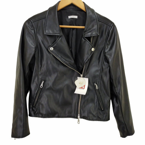 アイテムズ アーバンリサーチ ITEMS URBAN RESEARCH フェイクレザーダブルライダースジャケット レディース JPN:M