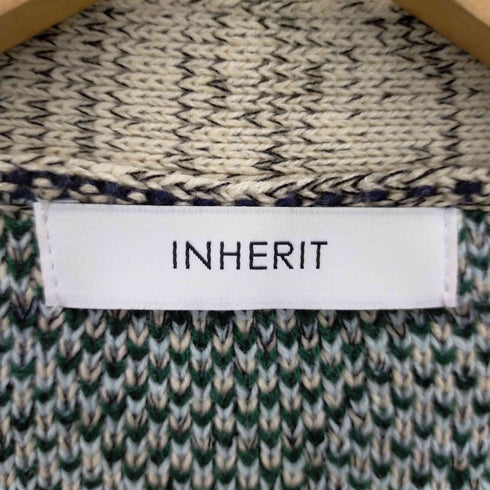 インヘリット INHERIT 総柄コットンカーディガン メンズ