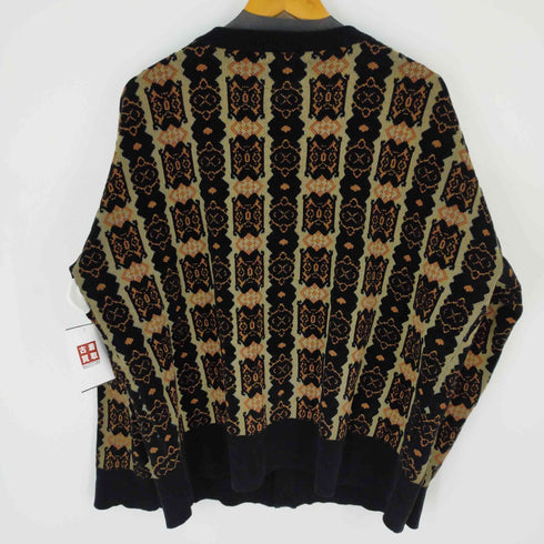 アーバン レヴィヴォ URBAN REVIVO 総柄ニットカーディガン レディース import:L