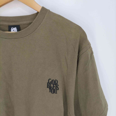 GOD BLESS YOU ロゴ刺繍 クルーネックTシャツ メンズ JPN:XL