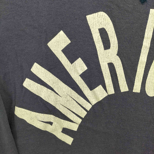 アメリカーナ Americana アーチロゴ Vガゼット刺繍 七分丈 カットソー レディース
