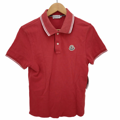 モンクレール MONCLER ワンポイントワッペン鹿の子ポロシャツ メンズ XS
