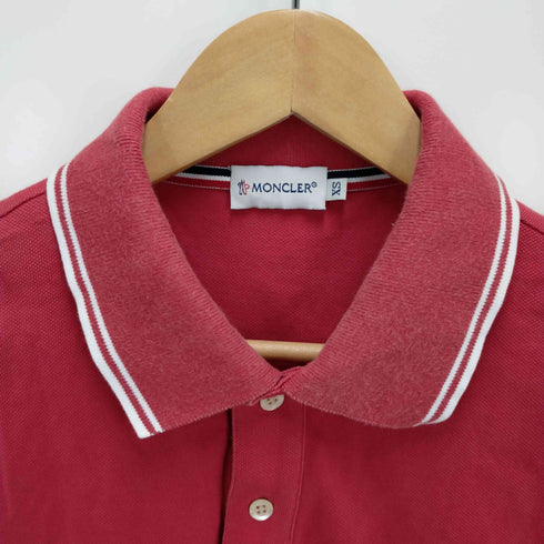 モンクレール MONCLER ワンポイントワッペン鹿の子ポロシャツ メンズ XS