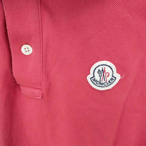 モンクレール MONCLER ワンポイントワッペン鹿の子ポロシャツ メンズ XS
