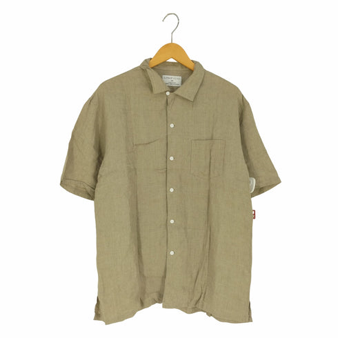 ユナイテッドアローズグリーンレーベルリラクシング UNITED ARROWS green label relaxing SC LINI/DELAVE ONE-UP 開襟オープンカラーリネンシャツ メンズ JPN:XL