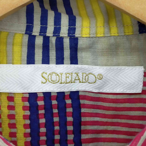 ソレイアード SOULEIADO インドコットン ショートスリーブシャツ メンズ S