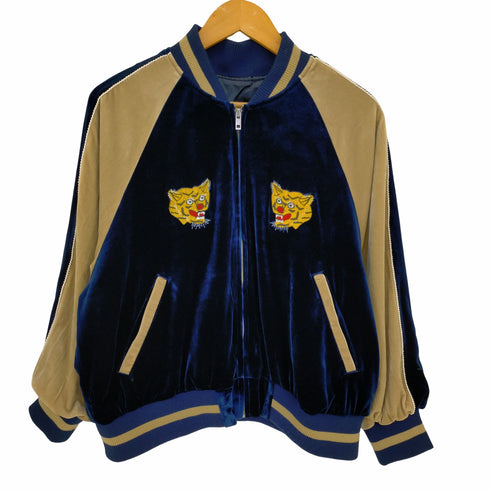 M TO R ムウトアール TIGER EMBROIDERY VELOR SOUVENIR JACKET ベロア スーベニアジャケット メンズ 38