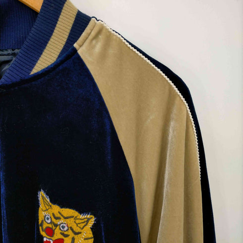 M TO R ムウトアール TIGER EMBROIDERY VELOR SOUVENIR JACKET ベロア スーベニアジャケット メンズ 38