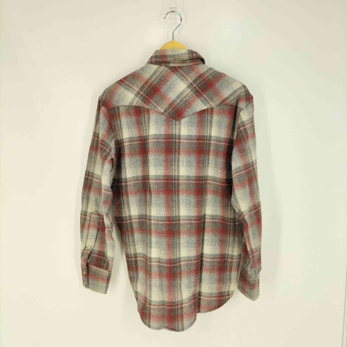 ペンドルトン PENDLETON バージンウール オンブレチェック ウエスタンポケット 開襟オープンカラーシャツ メンズ import:S
