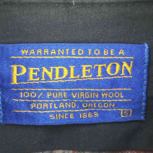 ペンドルトン PENDLETON バージンウール オンブレチェック ウエスタンポケット 開襟オープンカラーシャツ メンズ import:S
