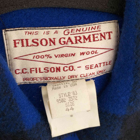 フィルソンガーメント FILSON GARMENT MADE IN USA 90S 95年製造 MACKINAW WOOL CRUISER JACKET メンズ 44