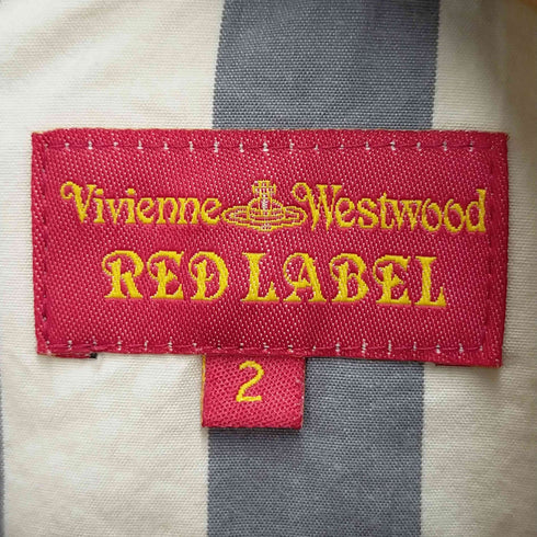 ヴィヴィアンウエストウッドレッドレーベル Vivienne Westwood RED LABEL シンメトリーデザイン ストライプワンピース レディース 2