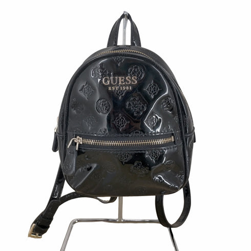 ゲス GUESS 型押しデザインエナメルバックパック レディース