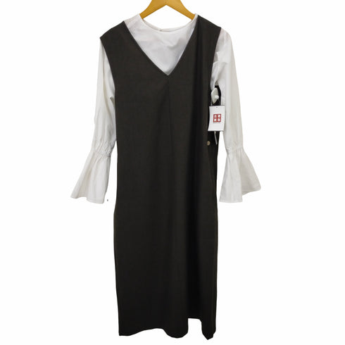 ビームスハート BEAMS HEART ジャンパースカート × ブラウス セット レディース F