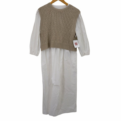 ビーミングバイビームス B:MING by BEAMS ニットベスト付き ワンピース レディース S
