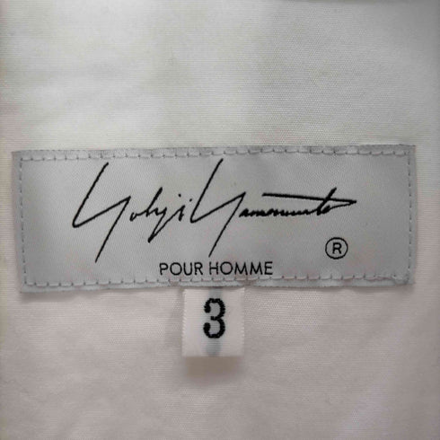 ヨウジヤマモトプールオム Yohji Yamamoto POUR HOMME 23AW DOUBLE LEFT PANEL STAND COLLAR SHIRT メンズ JPN:3