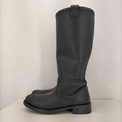 アニエスベー agnes b. PARIS レザーロングブーツ レディース 38